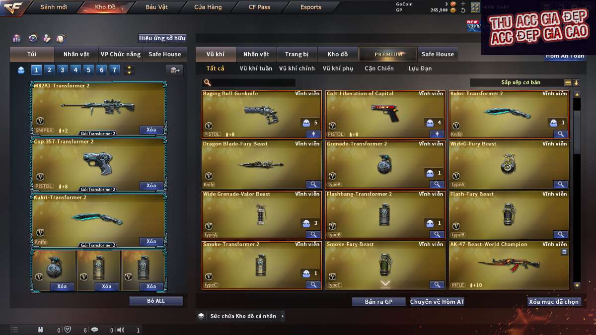 shop acc cf uy tin gia re